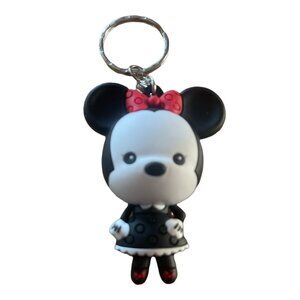 Minnie Mouse 3D Rubber Keychain Blind Bag Black Dress Walt Disney Monogram